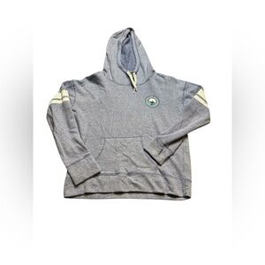 🩵 The Southern Shirt Co Blue Heather Stripe‎ Sleeve Hoodie L Soft Coastal 🩵